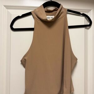 Women's Tan Sleeveless Top